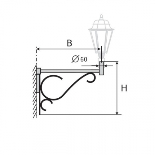 К36-0,6-0,6-12-5 кронштейн однорожковый